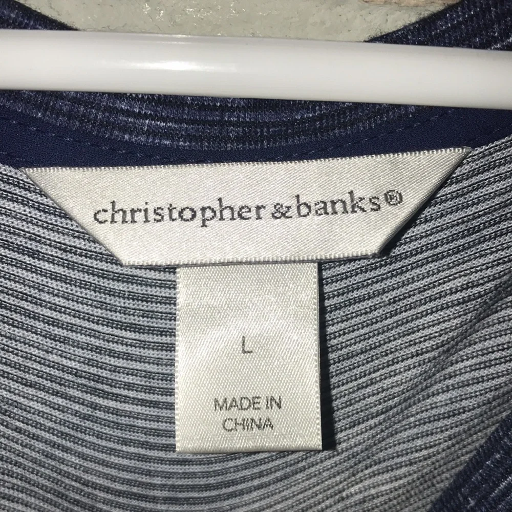 ✅Christopher & Banks Long Sleeve V Neck Top